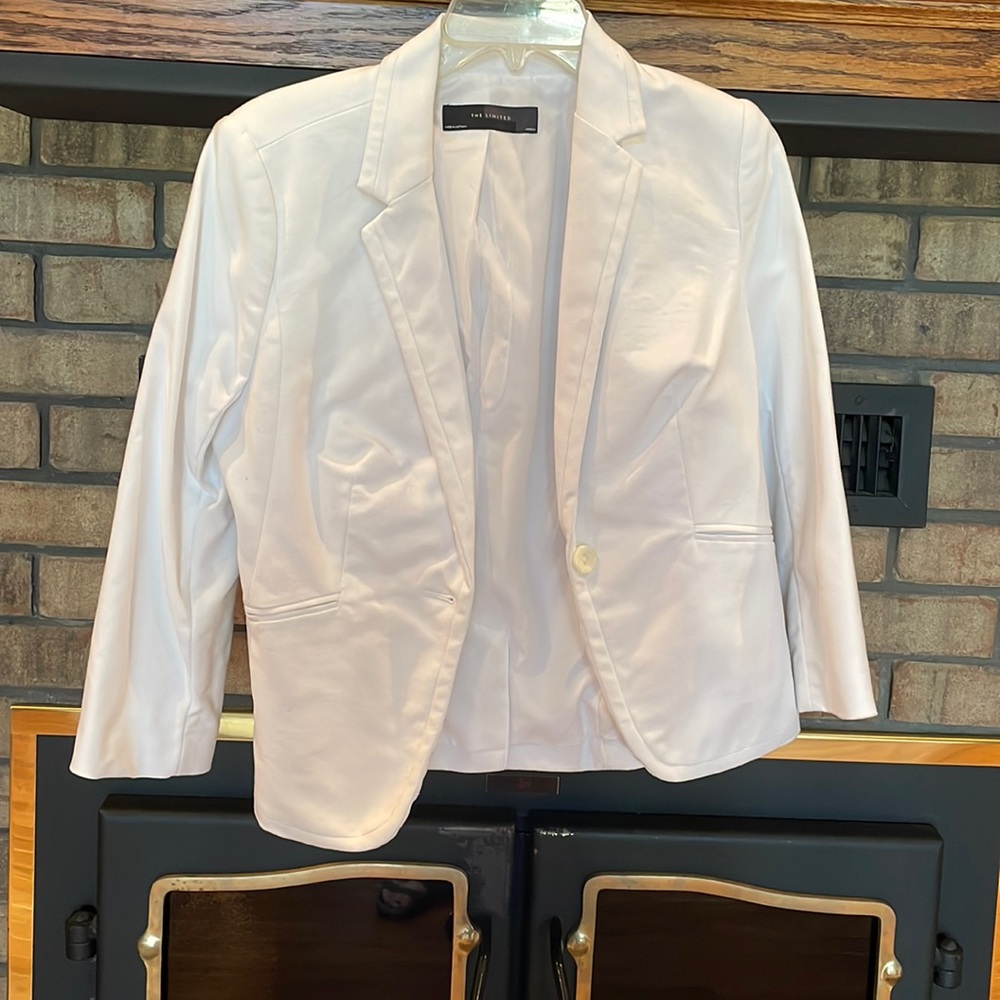 The Limited White Suit Jacket 3/4 length sleeve. Size Medium